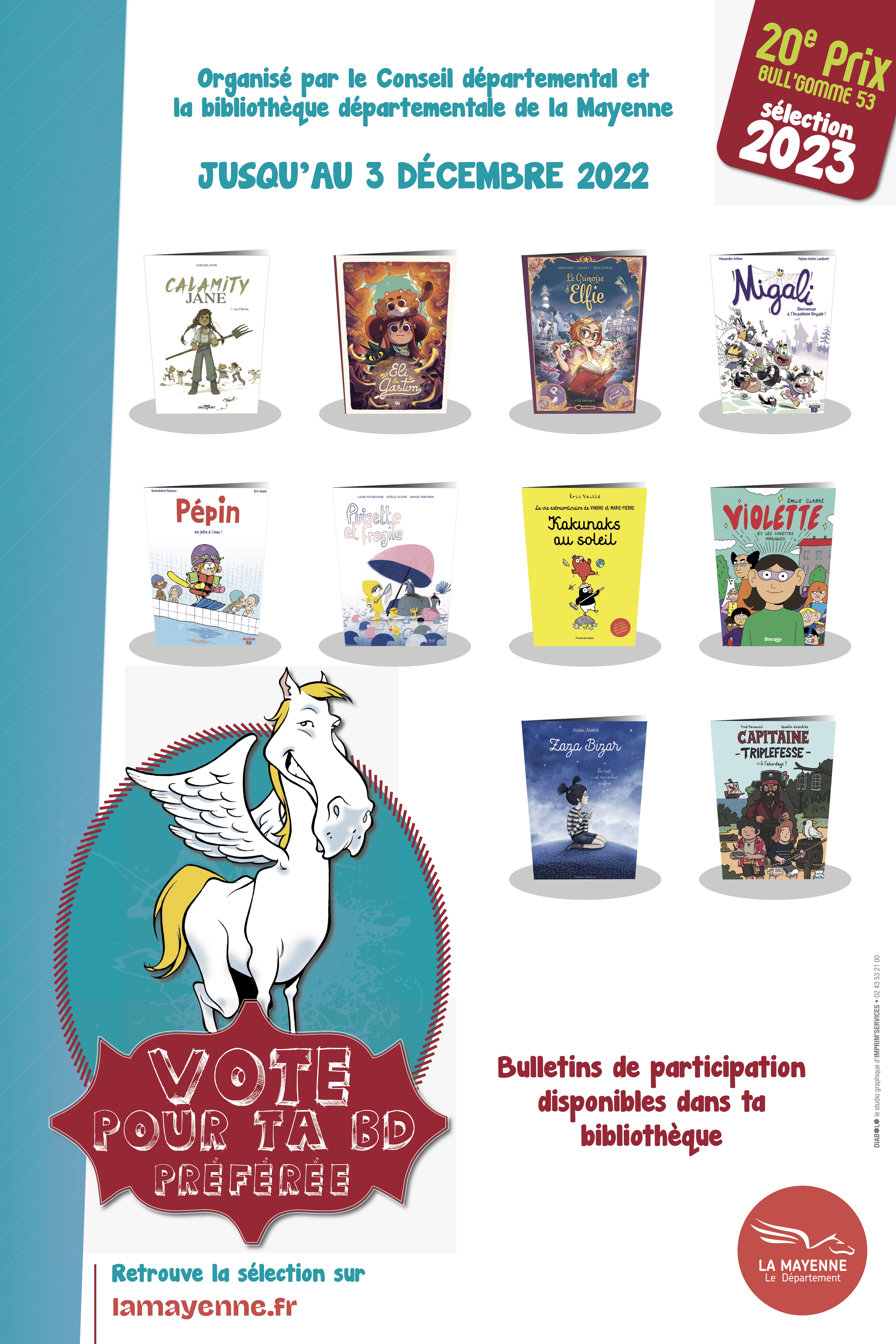 Remise du 19ème Prix Bull’Gomme lors des 15e rencontres bandes dessinées en Mayenne