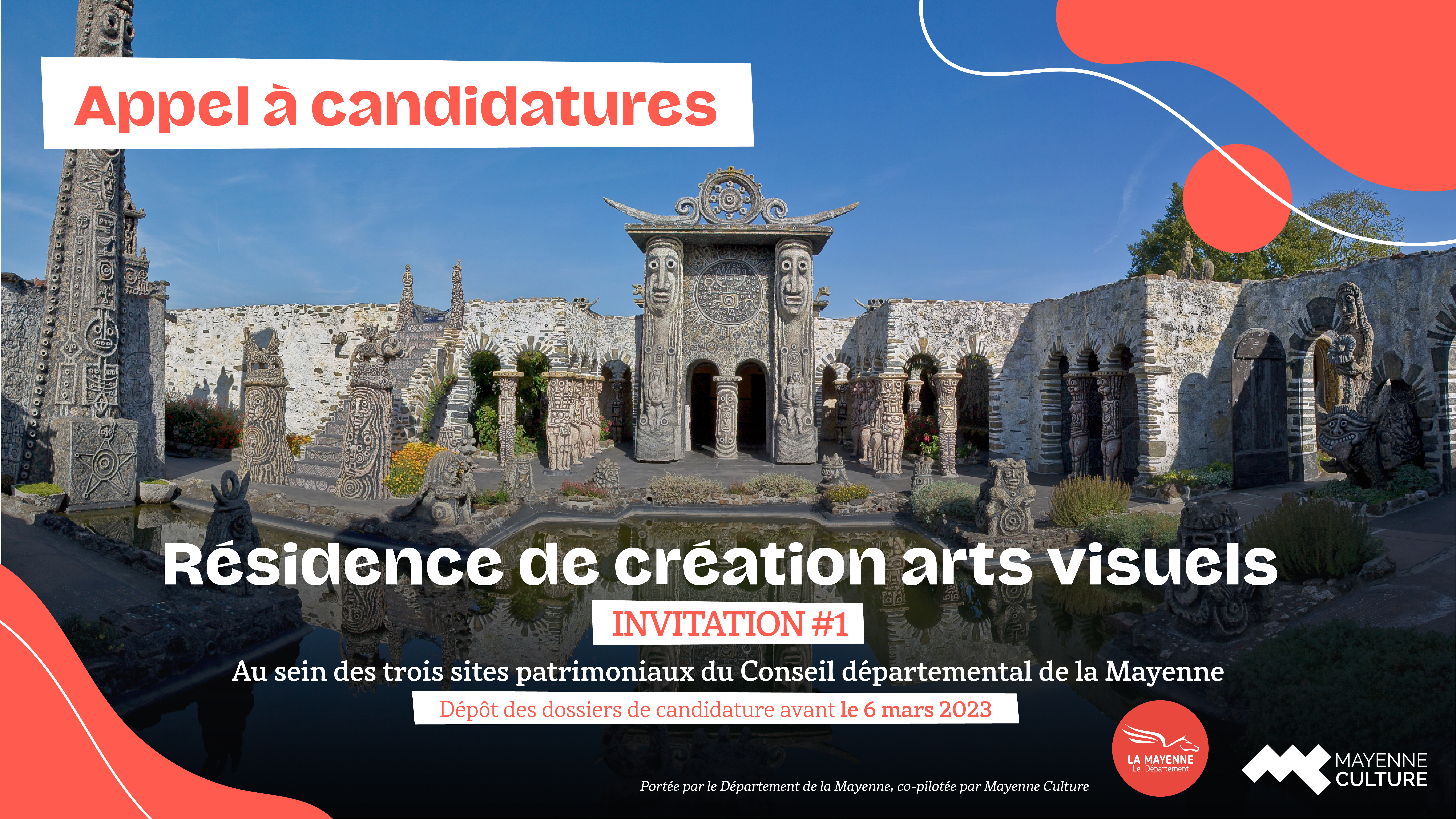  Le Conseil départemental de la Mayenne et son agence culturelle départementale lancent un appel à candidatures pour la Résidence Arts Visuels « Invitation#1 »
