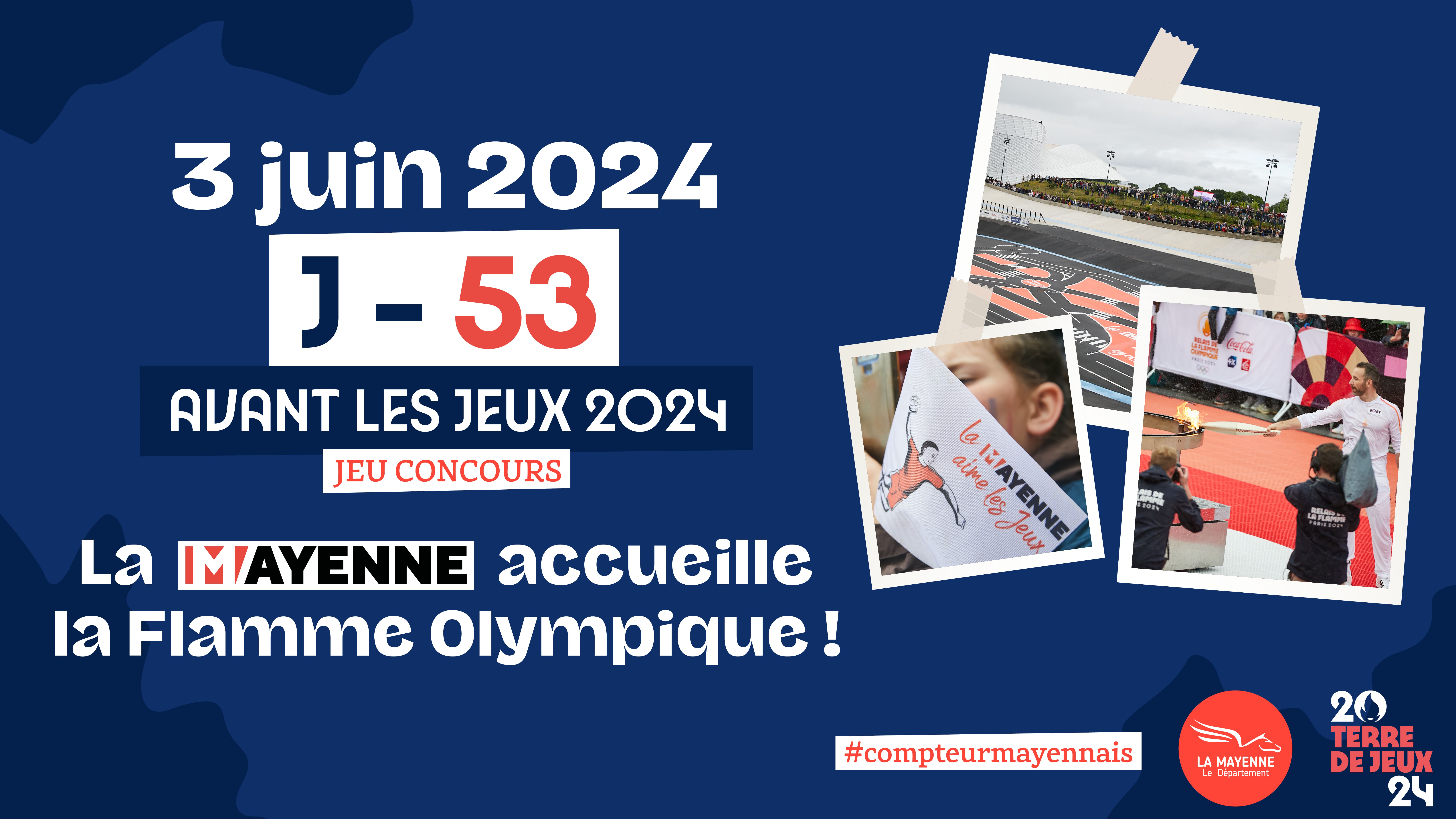 J-53 avant les JO 2024, « La Mayenne accueille la flamme olympique », ce lundi 3 juin !